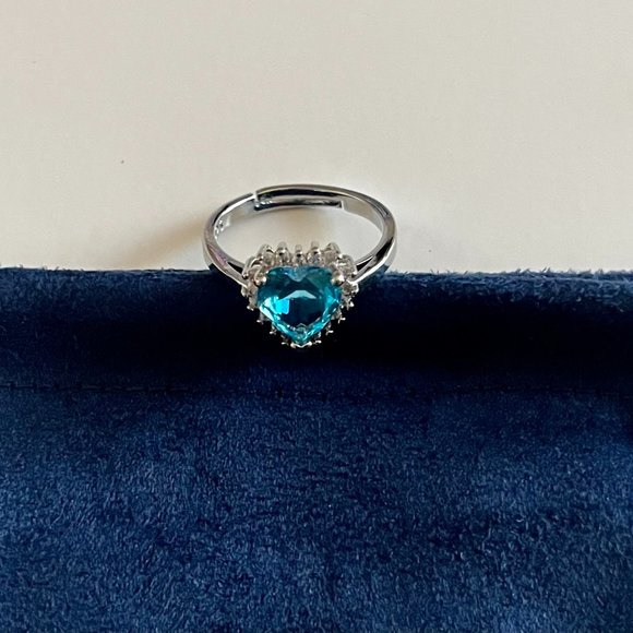 Titanic Ring Heart of the Ocean Ring Girls Women Heart Rings - Picture 2 of 7